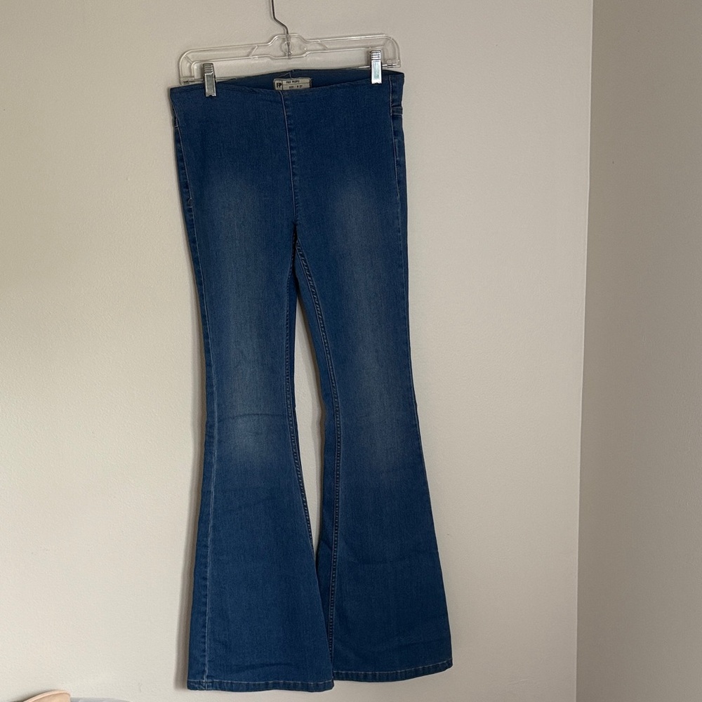Free People Dark Blue Flare Jeans